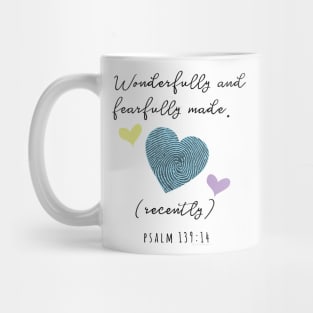 I was wonderfully and fearfully made... recently! Adorable Christian baby gift Mug